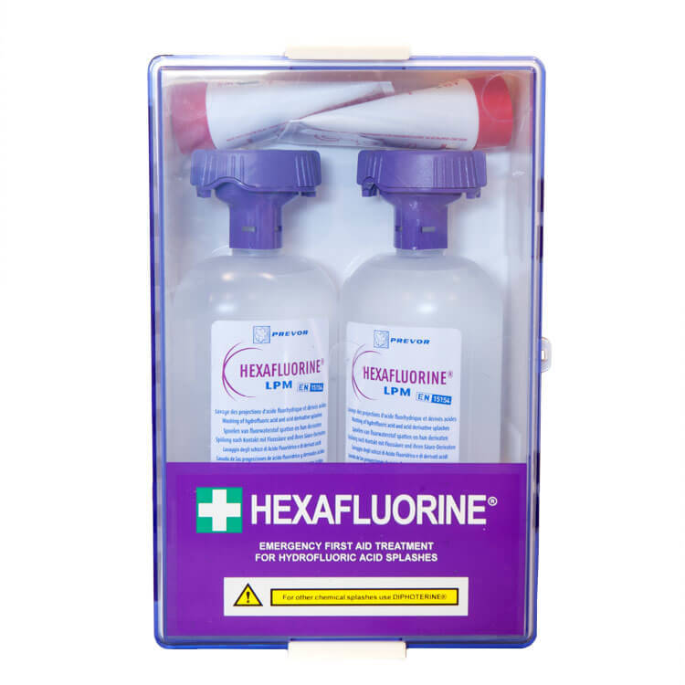 Wall Mounted Eye & Skin Wash System - Hexafluorine & C-Gel